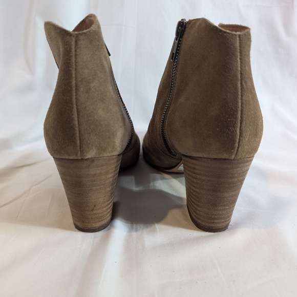 Tab Suede Heeled Club Monaco Ankle Boots - Picture 4 of 8